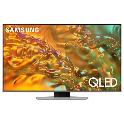 Samsung Q80D TV QLED 4K 50 pollici QE50Q80DATXZT Smart TV Wi-Fi Eclipse Silver 2024 Processore NQ4 AI GEN2 4K AI Upscaling Simple Chamfer Design Dolby Atmos