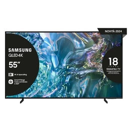 QE55Q60DAUXZT Smart TV 55 Pollici Display QLED 4K ultra HD Sistema Operativo Tizen Classe E colore Nero