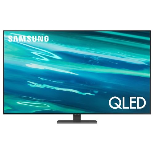 Samsung QLed Smart Tv 4K QE55Q80AATXZT 55 Pollici Wi-Fi Processore Quantum 4K Direct Full Array Object Tracking Sound Lite 