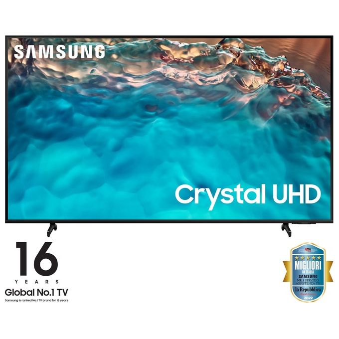 Samsung Series 8 TV Crystal Ultra Hd 4K 75? UE75BU8070 Smart TV Wi-Fi Black 2022 Processore Crystal 4K HDR