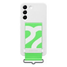 Samsung EF-GS901TWEGWW Silicone Cover con Strap per Galaxy S22 Bianco