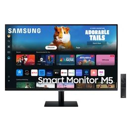Samsung Smart Monitor M5 S32DM500EU 32'' Full HD Flat Piattaforma Smart TV (Amazon Video Netflix) Airplay Mirroring Office 365 Wireless Dex Gaming Hub Altoparlanti Integrati 2x HDMI