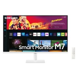 Smart Monitor M7 (S32BM701) Flat 32'' 3840x2160 (UHD 4K) Piattaforma Smart TV (Amazon Video Netflix) Airplay Mirroring Office 365 Wireless Dex Casse Integrate WiFi USB TypeC Bianco