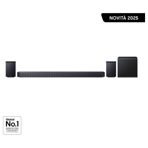 HW-Q930F/ZF Soundbar 9.1.4 Canali Dolby Atmos Wireless 580 W Subwoofer Attivo Wireless Q-Symphony HDMI eARC colore Nero