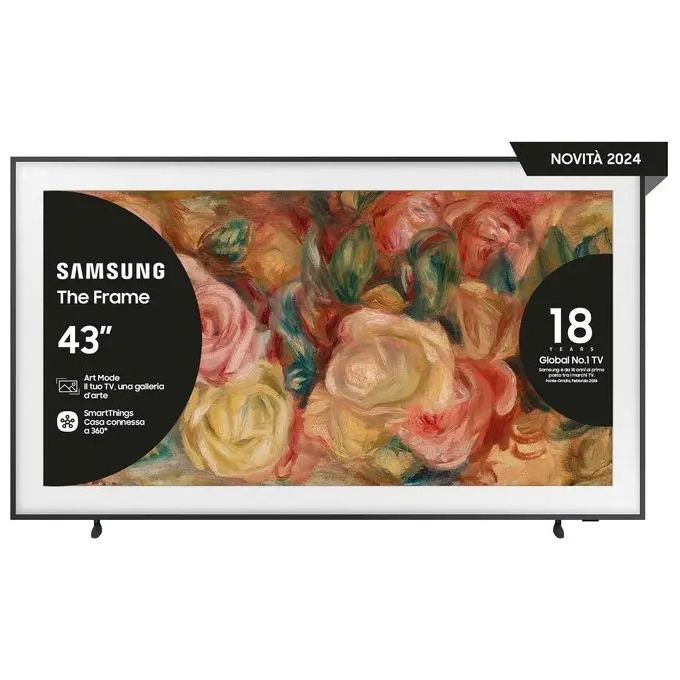Image of Samsung The Frame QE43LS03DAUXZT 43 pollici Smart Tv MODERN FRAME DESIGN and ART MODE PROCESSORE QUANTUM 4K DOLBY ATMOS OTS