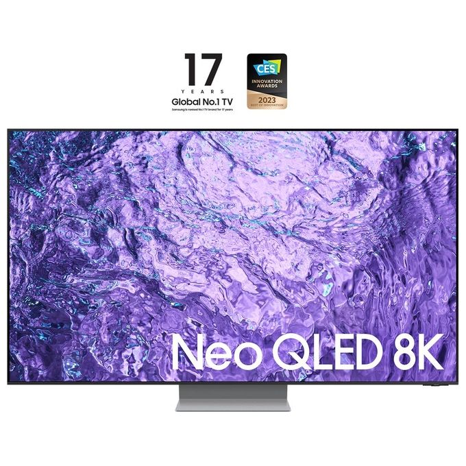 Samsung TV Neo QLED 8K 55 pollici QE55QN700CTXZT Smart TV Wi-Fi Mini LED Processore Neural Quantum 8K Lite Design minimal Dolby Atmos Titan Black 2023