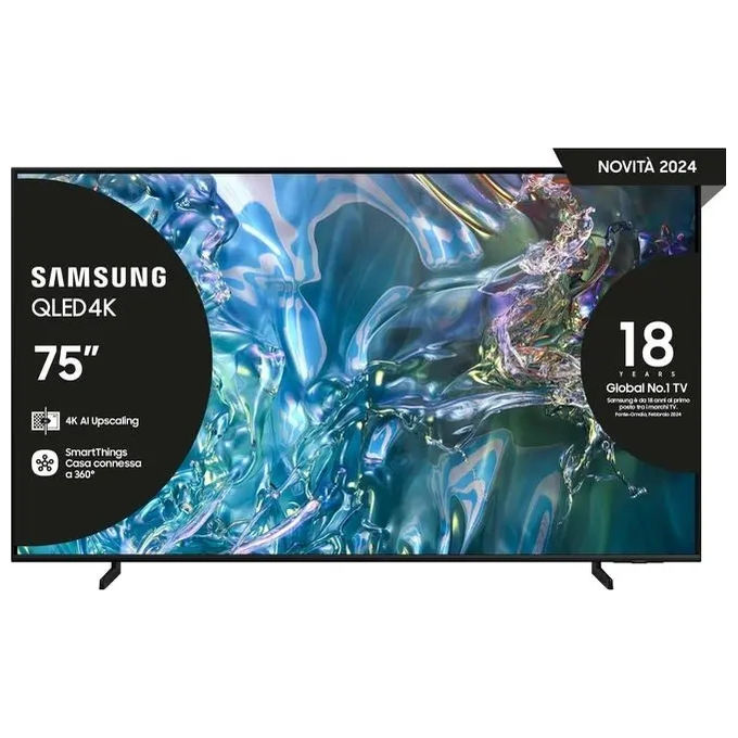 Image of Samsung TV QLED televisore 4K QE75Q60DAUXZT 75 pollici Smart TV Wi-Fi Quantum Processor Lite 4K Upscaling OTS Lite