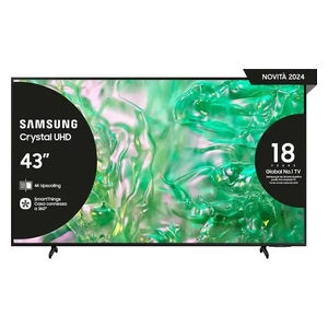 Samsung Tv Crystal Uhd 4K 43'' UE43DU8070UXZT Smart Tv Wi-Fi Black 2024, Processore Crystal 4K, 4K Upscaling, Airslim Design, Ots Lite-image
