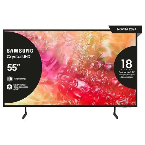 UE55DU7170UXZT Smart TV 55 Pollici 4K Ultra HD Upscaling Display LED Sistema Tizen DVBT2/C/S2 Classe G OTS Lite colore Nero