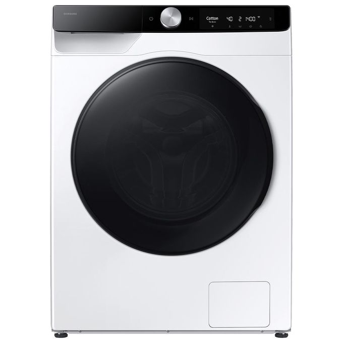 Image of Samsung WD11DG6B85BKU3 - Lavasciuga a carica frontale 11-6 kg, 1400 rpm, Classe A (lavaggio) - D (lavaggio + asciugatura), AI Control, Ecodosatore, Vapore Igienizzante, Wi-Fi, (85x60x60 cm), Bianco
