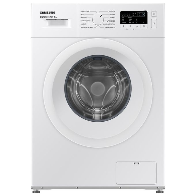Samsung WW60A3120WE/ET Lavatrice Slim Carica Frontale Classe energetica C Capacita' di carico 6 Kg Centrifuga 1200 giri Profondita' 40 cm Motore Digital Inverter Vapore Igienizzante