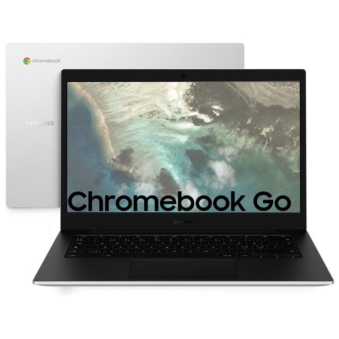 Samsung Chromebook Notebook, Processore Intel Celeron N4500, Ram 4Gb, Hdd 64Gb eMMC, Display 14'', Chrome Os