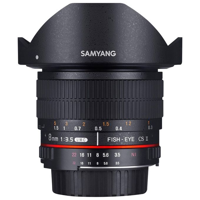 Samyang Obiettivo 8mm f/3.5 Fish-eye CS II UMC per Nikon (AE)