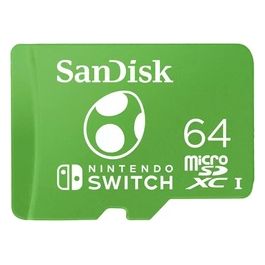 64Gb microSDXC Scheda per Nintendo Switch con Licenza d'Uso Nintendo Yoshi