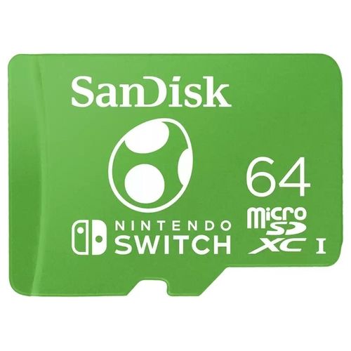 SanDisk 64Gb microSDXC Scheda per Nintendo Switch con Licenza d'Uso Nintendo Yoshi