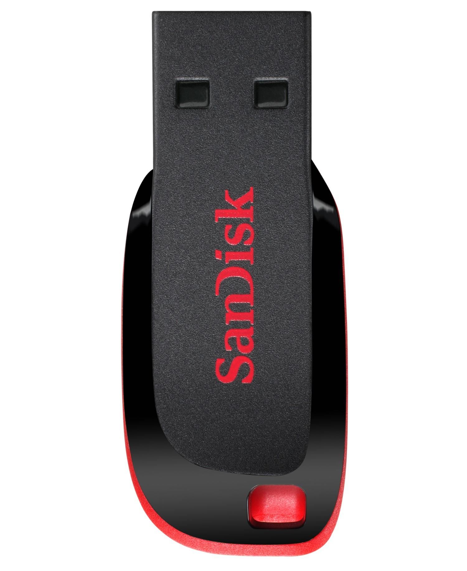 Sandisk Chiavetta USB 64Gb Pen Drive USB 2.0 colore Nero Rosso -  SDCZ60-064G-B35 Cruzer Glide