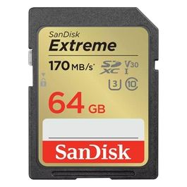 Extreme 64 GB SDXC fino a 170 MB/s, UHS-I, Classe 10, U3, V30