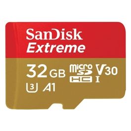 Extreme 32 GB microSDHC + SD Adapter Up to 100 MB/s, Class 10, UHS-I, U3, V30