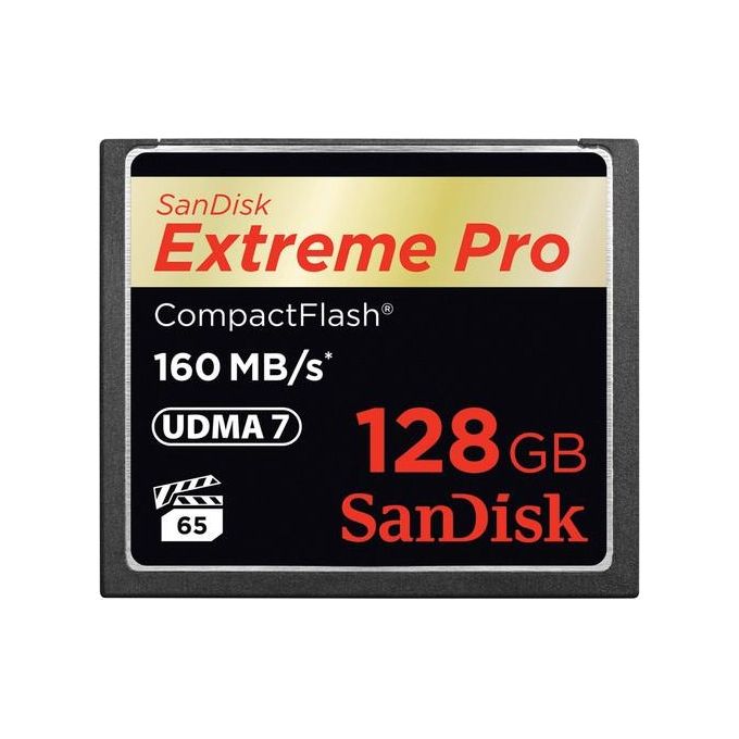 SanDisk Extreme Pro CompactFlash Scheda di Memoria 128 GB, 160 MB-s