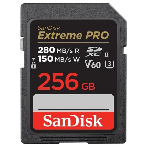 SanDisk Extreme Pro Scheda di Memoria Flash 256Gb Video Class V60 / UHS-II U3 / Class10 UHS-II microSDXC