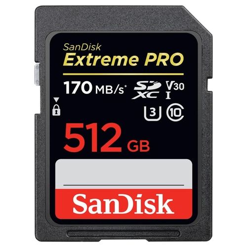 SanDisk Extreme Pro Scheda di Memoria Flash 512Gb Video Class V30 / UHS-I U3 / Class10 UHS-I SDXC