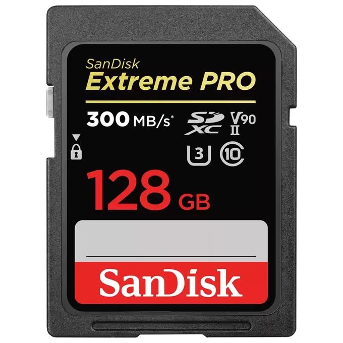 SanDisk Extreme Pro Scheda di Memoria Flash 128Gb UHS-II U3 / Class10 1733x/2000x UHS-II SDXC