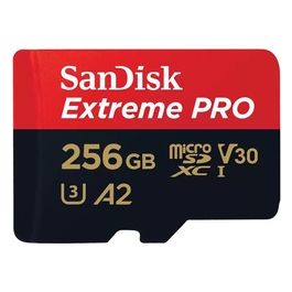 SanDisk Extreme Pro Scheda di Memoria Flash 256Gb A2 / Video Class V30 / UHS-I U3 / Class10 UHS-I microSDXC