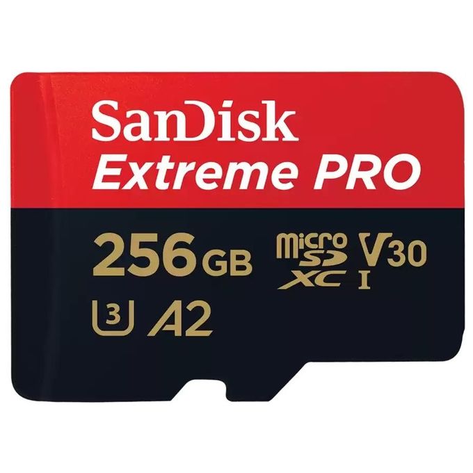 SanDisk Extreme Pro Scheda di Memoria Flash 256Gb A2 / Video Class V30 / UHS-I U3 / Class10 UHS-I microSDXC