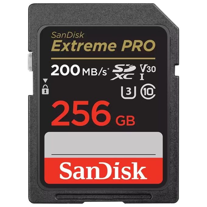 SanDisk Extreme Pro Scheda di Memoria Flash 256Gb Video Class V30 UHS-I U3 Class10 UHS-I SDXC