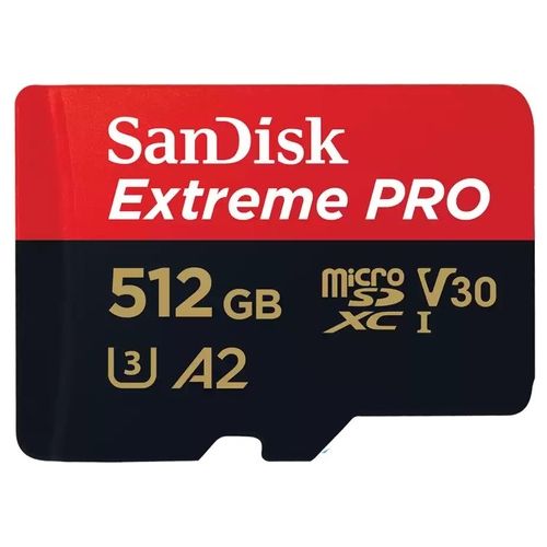 SanDisk Extreme Pro Scheda di Memoria Flash 512Gb A2 / Video Class V30 / UHS-I U3 / Class10 UHS-I microSDXC