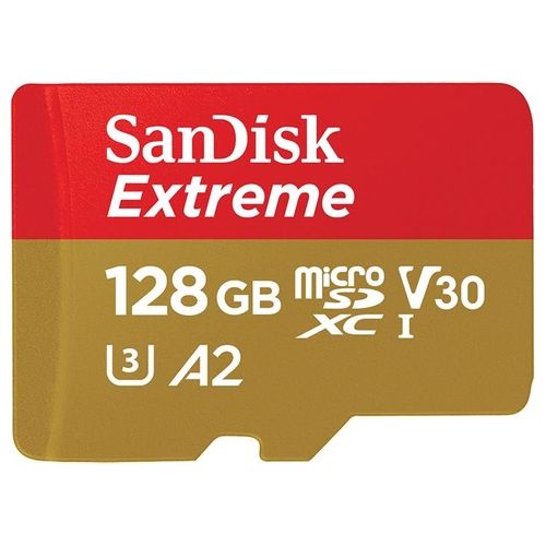 SanDisk Extreme Scheda di Memoria Flash 128Gb A2/Video Class V30 UHS-I U3 Class10 UHS-I MicroSDXC