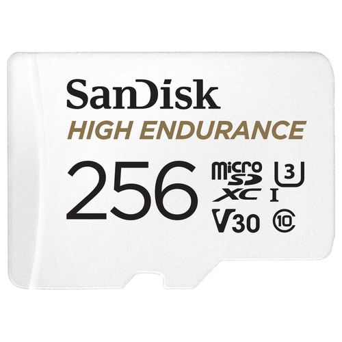 SanDisk High Endurance Scheda di Memoria Flash 256Gb Video Class V30 / UHS-I U3 / Class10 UHS-I microSDXC