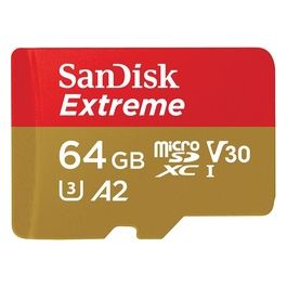 Sandisk Scheda di Memoria MicroSDXC Extreme 64Gb per Action Camera e Droni