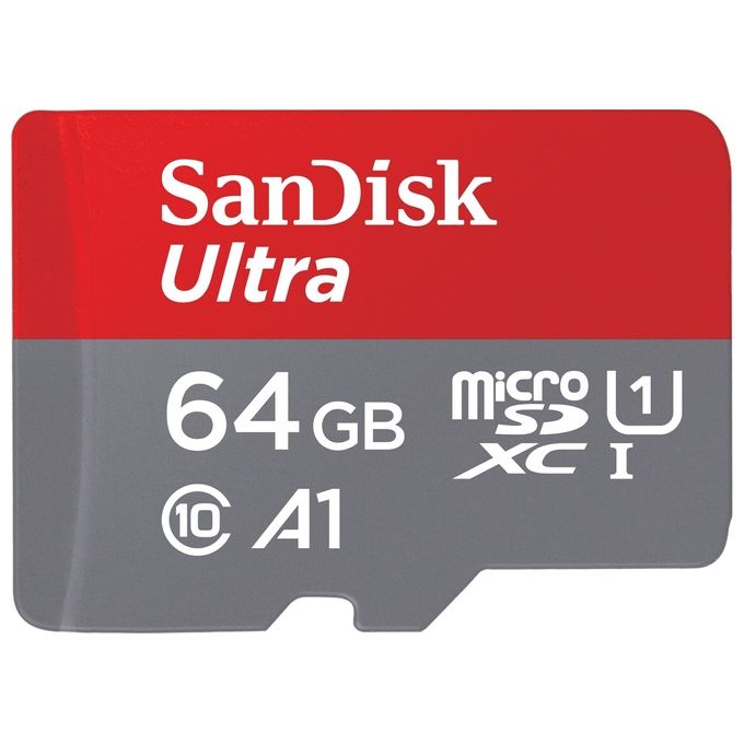 SanDisk Ultra 64Gb microSDXC + SD Adapter up to 140MB/s UHS-I Classe 10