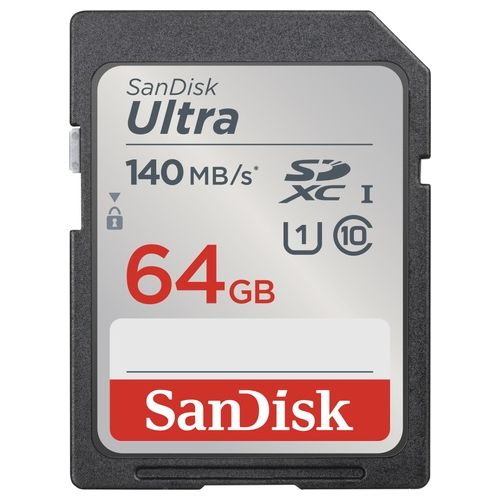 SanDisk Ultra 64GB SDXC velocità fino a 140 MB/s, UHS-I, Classe 10, U1