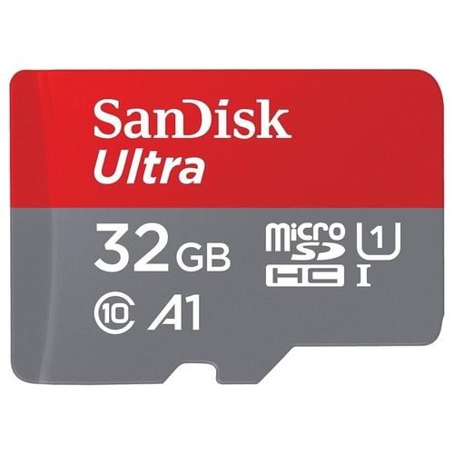 SanDisk Ultra 32 GB microSDHC + SD Adapter Up to 120 MB/s, Class 10, U1