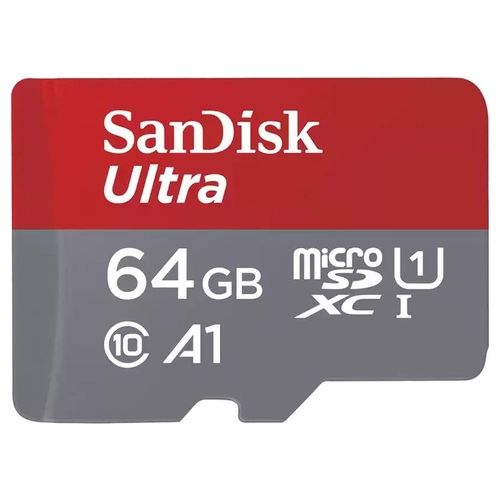 SanDisk Ultra Scheda di Memoria Flash Adattatore da microSDXC a SD in Dotazione 64Gb A1 / UHS-I U1 / Class10 UHS-I microSDXC
