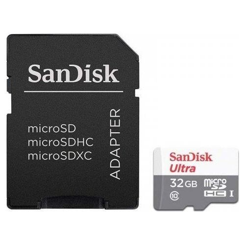 SanDisk Ultra Scheda di Memoria Flash Adattatore microSDHC per SD in Dotazione 32Gb Class 10 UHS-I microSDHC