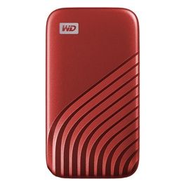 WD My Passport SSD WDBAGF0020BRD Ssd Crittografato 2Tb Esterno Portatile USB 3.2 Gen 2 USB-C Connettore 256 bit AES Rosso