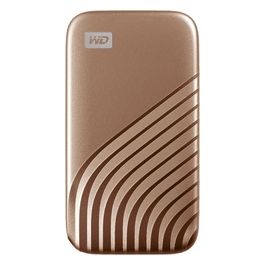 WD My Passport WDBAGF0020BGD Ssd Crittografato 2Tb Esterno Portatile USB 3.2 Gen 2 USB-C Connettore 256 bit AES Oro