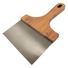Raschietto per Barbecue Inox Manico Legno 24x15.5cm