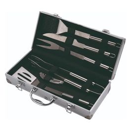Set per Barbecue 6 Pezzi Acciaio Inox in Valigetta