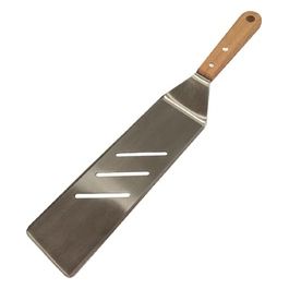 Spatola per Barbecue Inox Lunga Manico in Legno 40x7.5cm