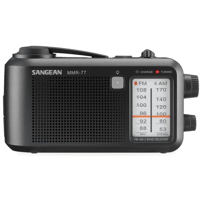 Sangean MMR-77 Radio Emergenza / Manovella Nero Opaco