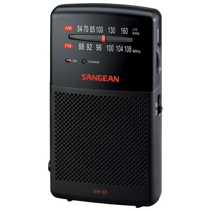 Sangean SR-35 Radio Portatile 12W Nero