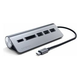 Satechi Hub Usb-C con Card Reader con Cavo Space Gray