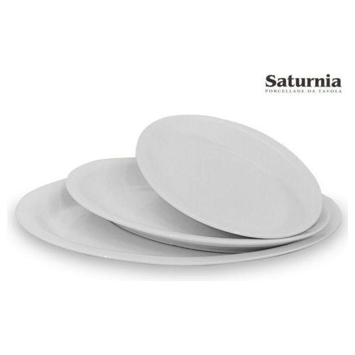 Saturnia Piatto Ovale 24cm Roma Bianco