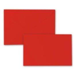 Confezione 100 Biglietti e 100 Buste 9x14cm Rosso