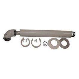 Kit Fumi Orizzontale Con Terminale Antivento E Curva 90 60/100Mm