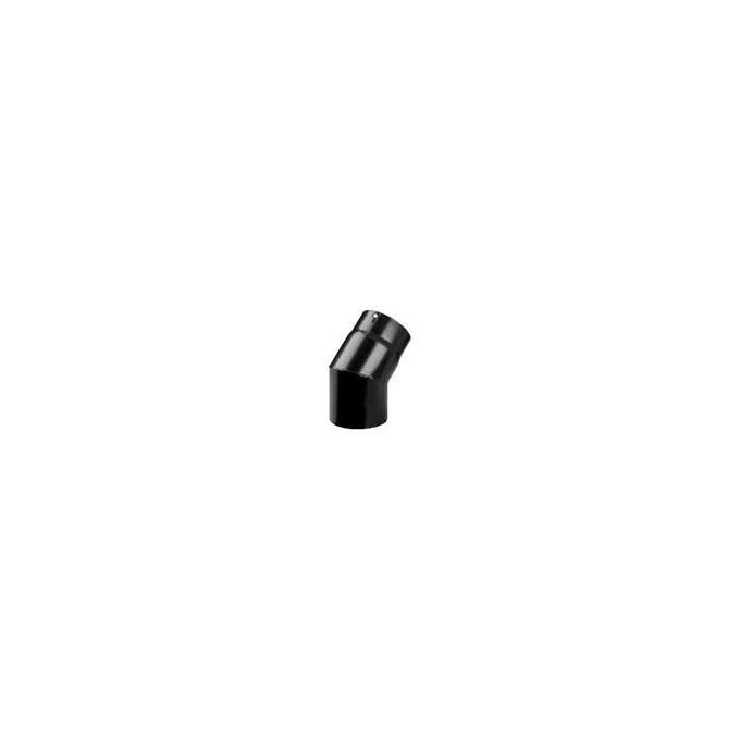 Save Fumisteria Gomito 45 Gradi Smaltato Nero Opaco 13cm